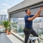 Professional installation of balcony shading system for new Singapore BTO flat and condo TOP handover